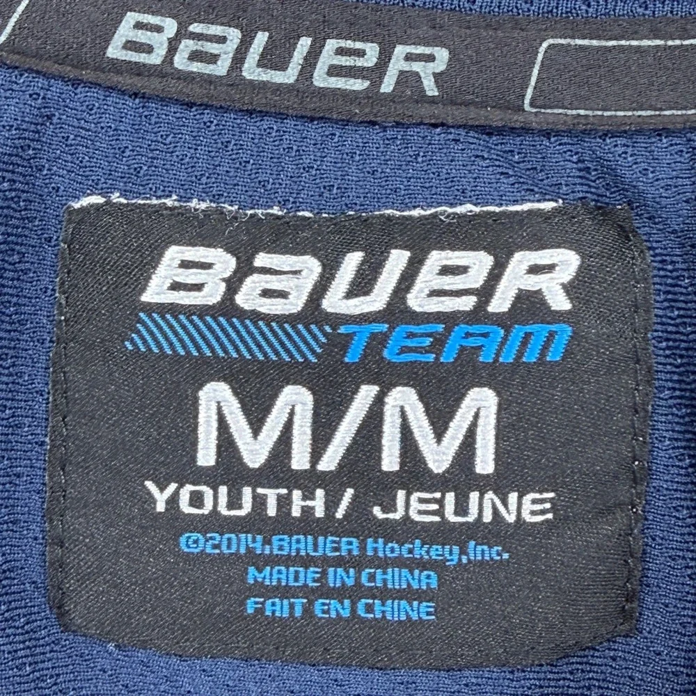 Bauer Team Hockey Jersey Youth‎ Medium Navy Blue Maple Leafs Johnson 31 09J-29H